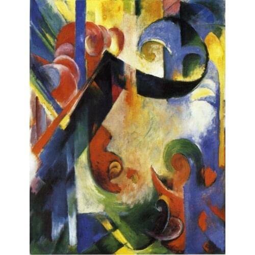 Broken Forms by Franz Marc oil Painting Canvas High quality hand painted modern abstract art reproduction