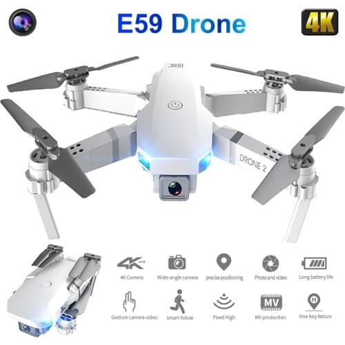 RC Drone Photograp UAV Profesional Quadrocopter E59 with 4K Camera Fixed-Height Folding Unmanned Aerial Vehicle Quadcopter