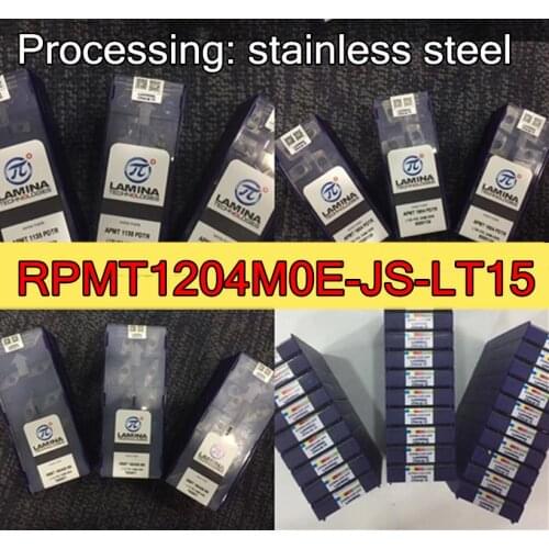 RPMT1204MOE-JS-LT15 10pcs/set 100% swiss Lamina Carbide insert Processing:stainless steel, Free shipping