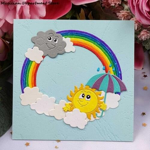 Sun Cloud Carbon Steel Embossing Etching Cutting Scrapbook Manual Knife Mould Hand Ledger DIY Mould 10.5*9.5cm Cute Knife Mold