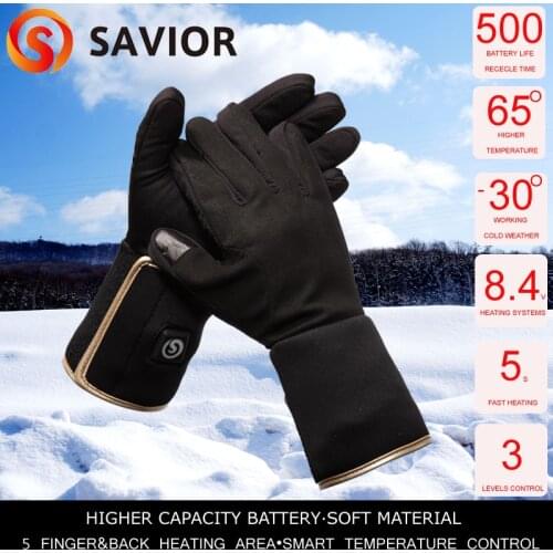 Winter outdoor sports bicycle fishing level 3 control 3-6 hours heating gloves liner 7.4V 2200mah unisex