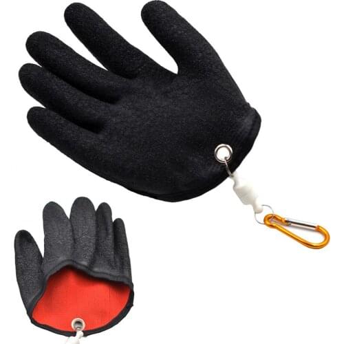1Pcs Fishing Catching Gloves Protect Hand from Puncture Scrapes Fisherman Professional Catch Fish and with Magnet Release