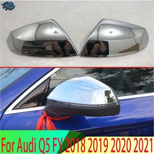 ABS Carbon Fiber Exterior Accessories Car Auto Rear Mirror View Cover Trim 2PCS FIT for Audi Q5 FY 2018 2019