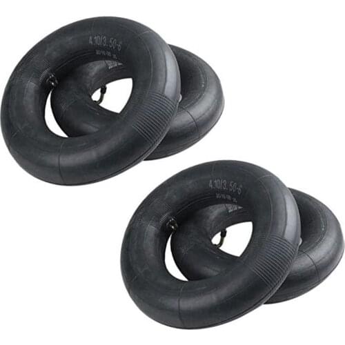 4Pcs 4.10/3.50-6 Replacement Inner Tube For Wheelbarrows Snow Blowers,Wagons,Carts,Lawn Mowers,Tractors, With Bent Valve