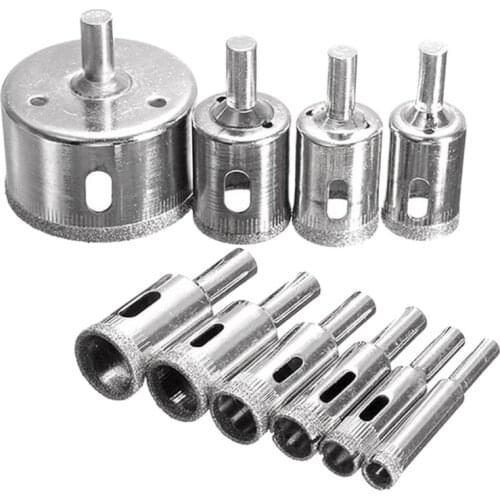 Diamond Drill Bits Hollow Core Drilling Tools Set Drilling Machines Making Holes on Ceramic Glass Porcelain Tile Diamond