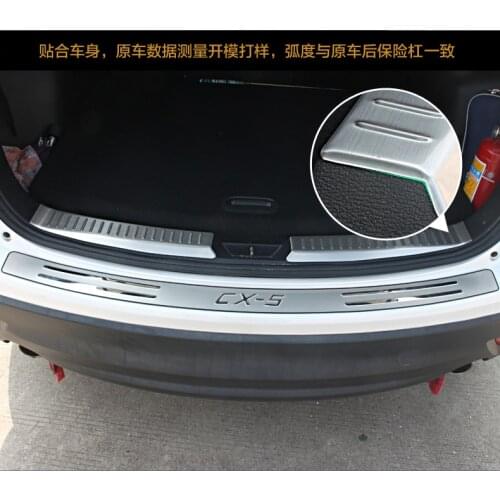 Car styling Stainless Steel Inner Rear Bumper Protector Sill Trunk Trim for Mazda CX-5 CX5 2012 2013 2014 2015 accessories