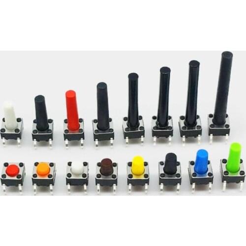 7 colour 6*6*27MM touch switch micro switch button switch DIP 4 feet 6MMX6MMX27MM Induction cooker 6X6X27MM