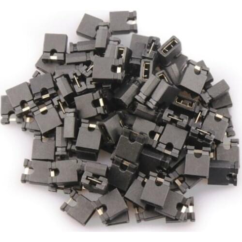 Pin Header Jumper 100pcs blocks Connector 2.54 mm for 3 1/2 Hard Disk Drive CD/DVD Drive Motherboard and/or Expansion Card G25