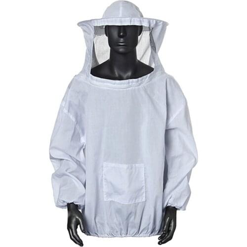 Beekeeper Coat Jacket Beekeeping Protective Jacket Suit with Veil for Professional and Beginner Beekeepers