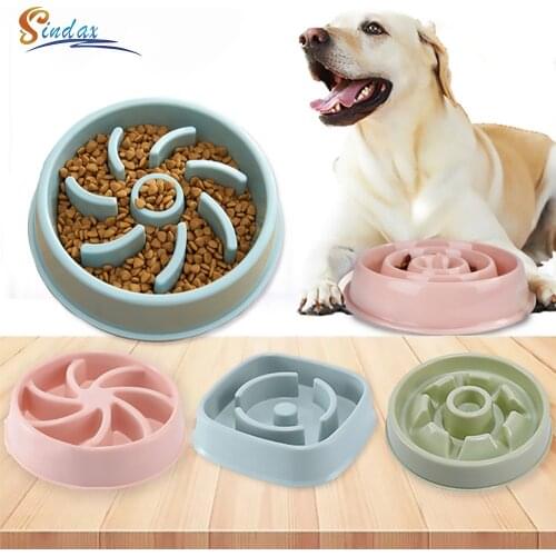 Pet Dogs Cats Slow Eating Bowl Feeding Food Bowls Puppy Slow Down Eating Feeder Dish Bowel Prevent Obesity Dogs Supplies