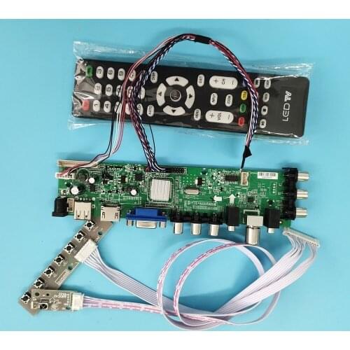 Kit For B101AW06 V1 HW1A/B101AW06 V4 TV LVDS USB VGA LED HDMI digital remote DVB-T2 40pin Signal controller board WLED 1024X600