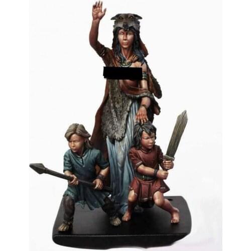New Unassembled 1/24 Roma woman 80MM child 45mm (WITHOUT BASE ) Resin Kit DIY Toys Unpainted resin model