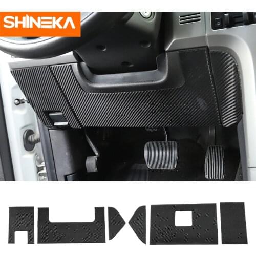 SHINEKA Auto Interior Sticker For Ford F150 Car Center Console Carbon Fiber Decoration Cover Accessory For Ford F150 2009-2014