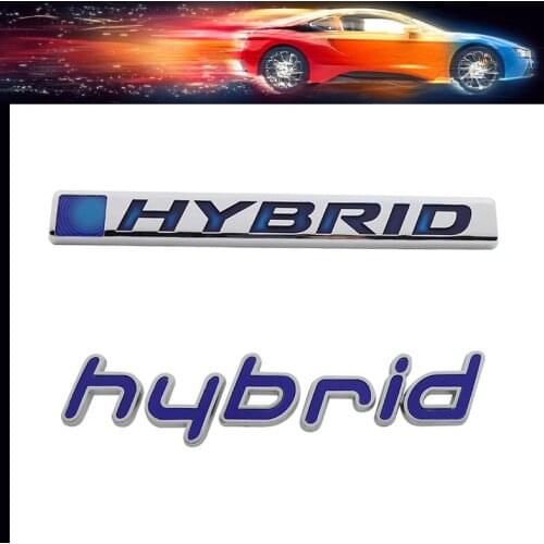 3D Blue Hybrid car Hood Fender trunk Rear Bonnet Nameplate Decal Emblem Badge Sticker for 2015+ Sonata Hybrid ACCORD CAMRY