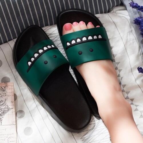 Couples slippers soft bottom anti-slip PVC cartoon cute for men and women wear household bathroom shoes mens house slippers