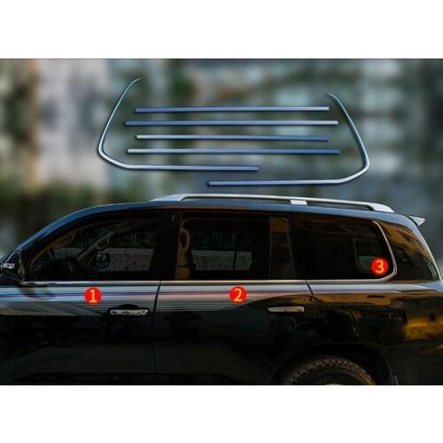 The New Land Cruiser Window Decoration Article 08-19 Paragraph lu xun LC200 Glossy Body Brim Decroation Dedicated