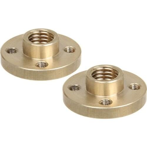 2pcs Tin-bronze M8 nut for Diameter 8mm,Pitch 2mm Z Axis Lead Screw,lead of thread 8mm