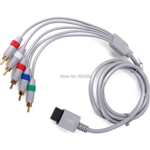 Wholesale High AV Audio Video Cable Output Component HD Cable HDTV For Nintendo Wii 50pcs/lot