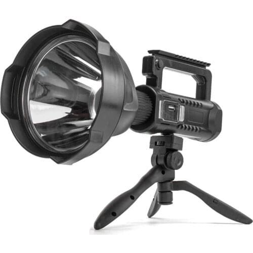 Rechargeable Spotlight Flashlight High Lumens,Led Searchlight with Tripod and USB Output,Handheld Spotlight for Camping