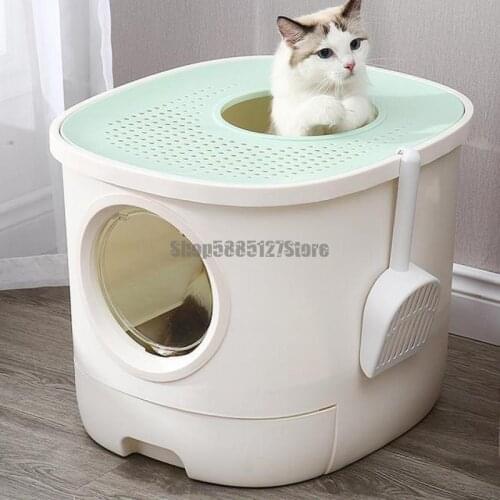 Cat Litter Basin Top In Large Anti Splash Cat Litter Basin Fully Enclosed Anti Odor Cat Dung Basin Cat Litter Basin Cat Products