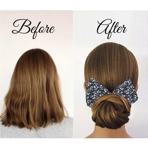 Retro Small Flower Print Summer Knotted Deft Bun Fashion Hair Bands Wire Headband Braider Former Maker DIY Hair Accessories