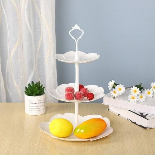 Detachable Cake Stand European Style 3-layer Pastry Cupcake Fruit Plate Dried Fruit Tray Wedding Party Home Decor Drop Ship