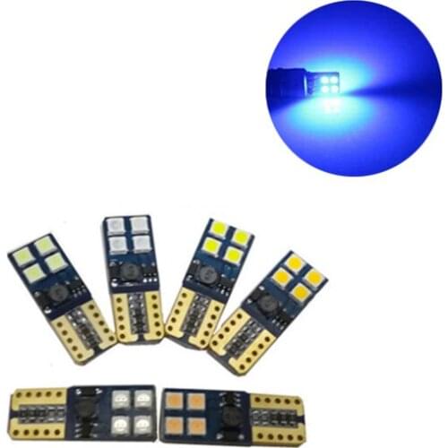 20Pcs Blue T10 3030 8SMD 194 168 2825 W5W LED Canbus Error Free Car Bulbs For Clearance Lamps License Plate Light 12V 24V