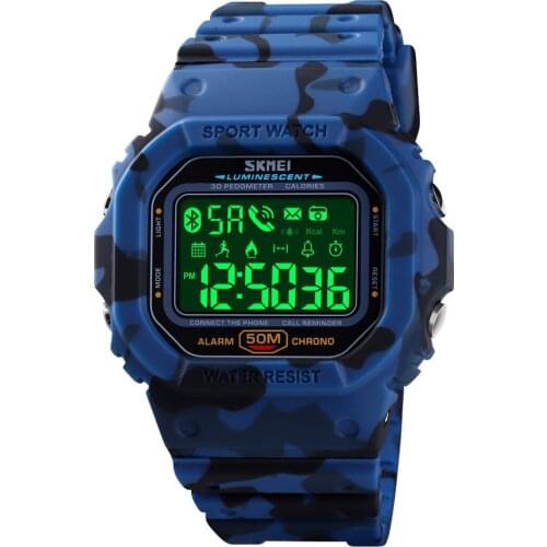 SKMEI 1629 Sport Mens Watches Bluetooth Digital Watch Luminous Waterproof PU Bracelet Shock Male Wristwatches Relogio 1629