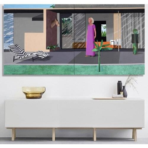 Modern Oil Painting David Hockney Abstract Oil Painting Printed Canvas Art For Living Room and Bedroom Fashion Home Decoration