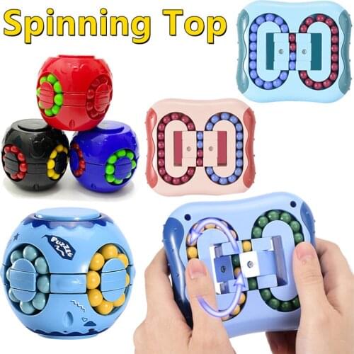 Rotating Magic Bean Toy Fingertip Gyro Creative Stress Relief Magic Cube Childrens Educational Toys Finger Spinner Toy