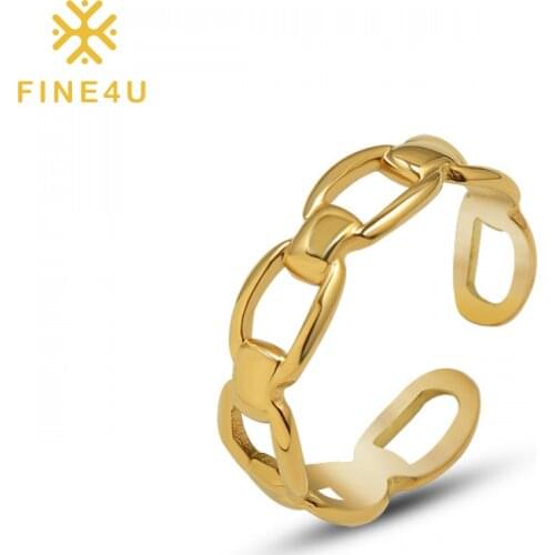 FINE4U R022 5mm Toe Rings for Women Stainless Steel Adjustable Open Rings Tail Ring