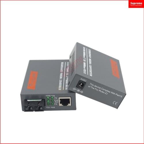 1 Pair HTB-GS-03 A/B Gigabit Fiber Optical Media Converter 1000Mbps Single Mode Single Fiber SC Port 20KM