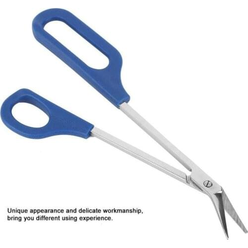 1pc Long Handled Toenail Scissors Long Handled Toe Scissor Angled Cuticle Cutter Art Nail Clipper Nail Clippers Trimmer Nip R2M9