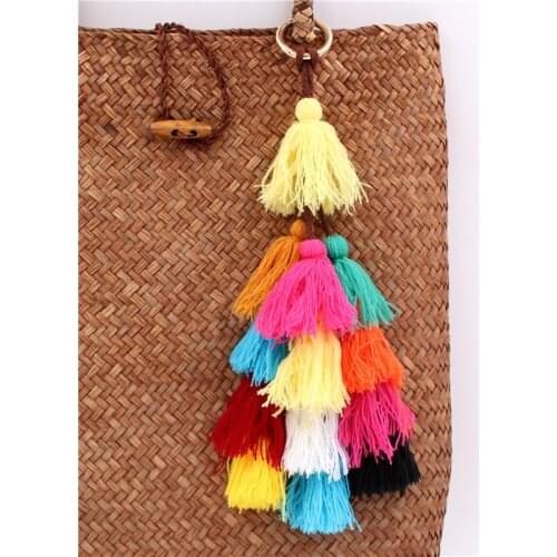 1pc Colorful Pompones Tassels Pompom For Women Purse Accessories Bag Decoration Pendant