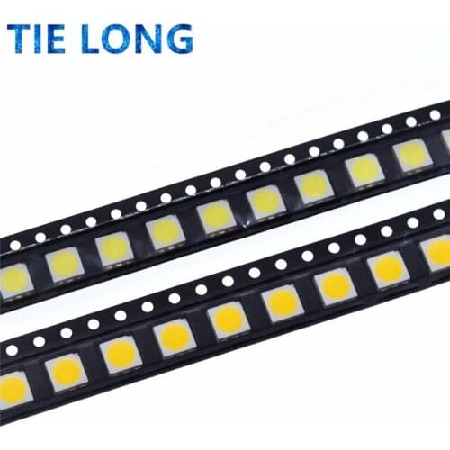 100pcs 5050 Led White Leds High-brightness Diodo Azul Luz 6500k Smd Light-emitting Diodes Smd 5050 White Light Diodo 18lm