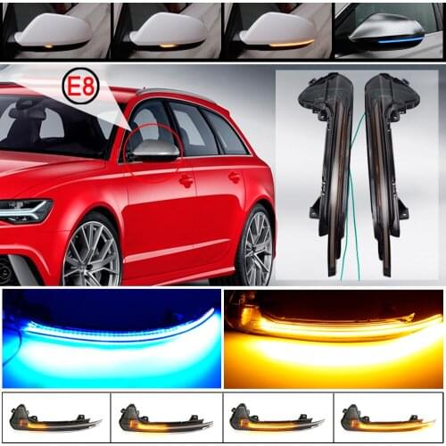 2021 New For Audi A6 RS6 4G C7 7.5 2012-2018 LED Side Wing Dynamic Turn Signal Light Rearview Mirror Indicator