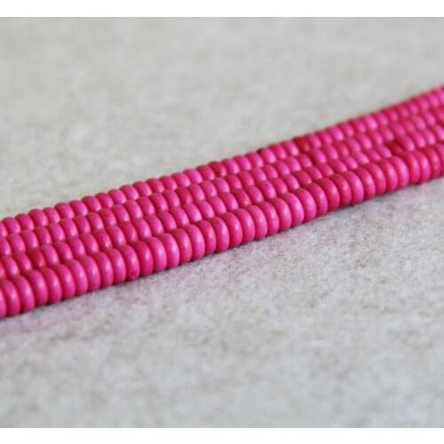 4*6mm Fashion Red rose Turkey stone beads laminated loose beads 15" Jewelry making design wholesale