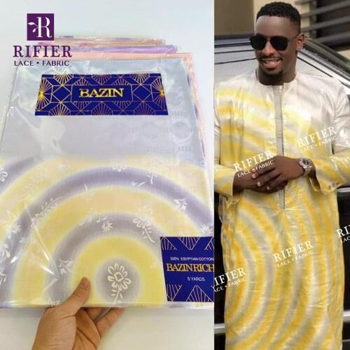 5 Yards 2020 High Quality Team Bazin Riche Gextczer Unique Design African Men Or Women Bazin Riceh Fabric For Sewing Clothes