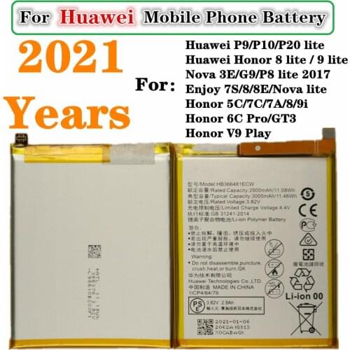 For Huawei P9 P10 P20 lite,Nova 3E G9 P8 lite 2017,Enjoy 7S 8 8E Nova lite,Honor 8 lite 9 lite 7C 7A 8 9i 6C Pro V9 Play Battery