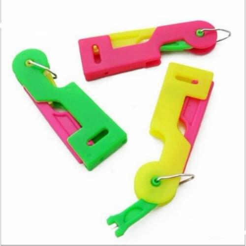 10Pcs Plastic Automatic Needle Threader Thread Guide Convenient Elderly Use Automatic Easy Fine Sewing Machine