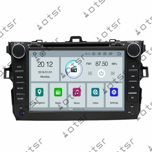AOTSR Android 9.0 IPS GPS CARPLAY Navigation Car Radio Player For Toyota corolla 2007-2013 Multimedia Player Tape Recorder