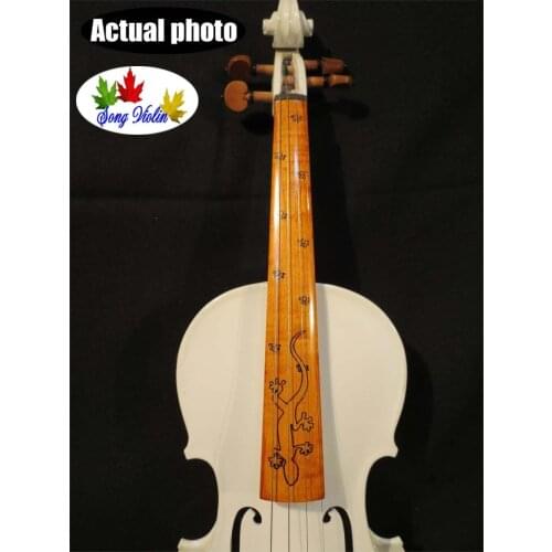 White colors best craft 4/4 electric violin +Acoustic violin #8176
