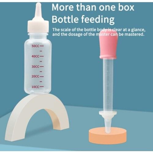 Pet Dog Cat Bady Nursing Water Milk Feeder Puppy Kitten Feeding Bottle Set With Storage Box Newborn Cat Drinking Bottle