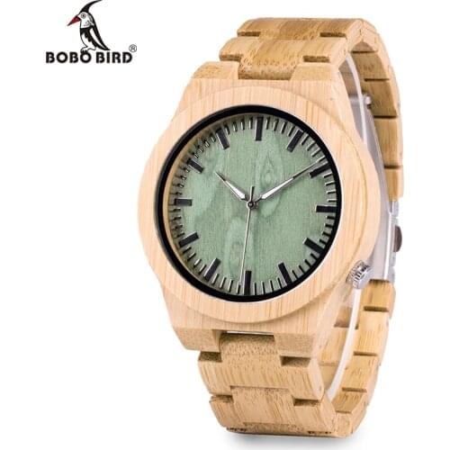 Relogio masculino BOBO BIRD Men Watch Top Brand Bamboo Wooden Timepieces Quartz Watches Japan Miyota Movement Accept Logo