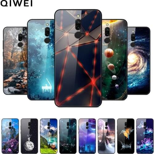 6.22'' For Xiaomi Redmi 8 Case Fashion Painting Glass Hard Back Cover For Xiomi Redmi 8 Phone Cases silicon bumper Coque Redmi8