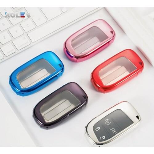 TPU Car Remote Key Cover Case Holder Shell For Fiat Jeep Renegade Grand Dodge Ram 1500 Journey Charger Dart Challenger Chrysler