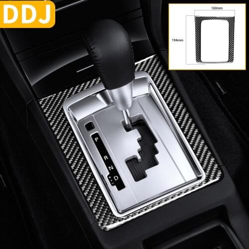 For Mitsubishi Lancer EVO X 2008-15 Carbon Automatic Transmission Gear Box Shifter Surround Frame Cover Sticker Car Accessories