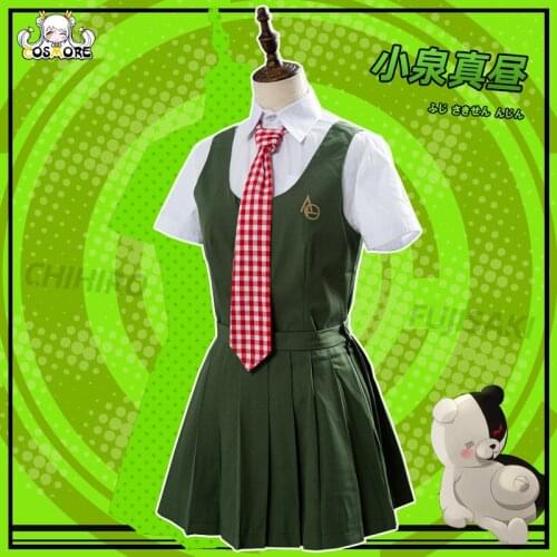 Dangan Ronpa 3 Cosplay Koizumi Mahiru costume Uniform suit Vest shirt tie dress socks costume for women Halloween carnival