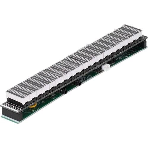 Multicolor Power Amplifier 20 Segment LED Music Spectrum Amplifier 10‑Level 5-12V Power Supply Clock Function