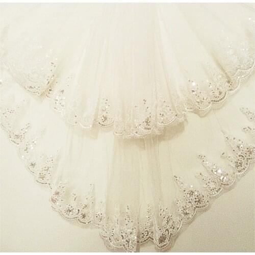 Fashion White Veil Short Tulle Bride Veils Handmade Wedding Party Accessories Cheap Bridal Veil Ivory With Comb